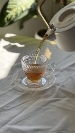 فنجان و نعلبکی طرح زارا وارداتی دلی گلس - Image 3